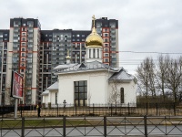 Kalininsky district, temple Храм святых благоверных князей Петра и Февронии , Kushelevskaya doroga st, house 10