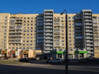 Krasnogvardeisky district, Udarnikov avenue, house 23. Apartment house