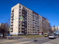 Krasnogvardeisky district, Udarnikov avenue, house 24. Apartment house