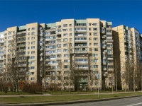 Krasnogvardeisky district, Udarnikov avenue, house 56 к.1. Apartment house