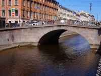 neighbour house: embankment. Embankment of the Griboyedov Canal. bridge "Каменный"